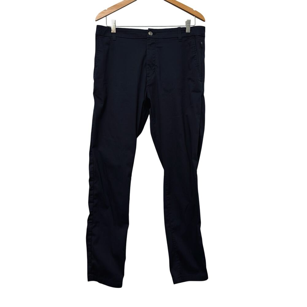 BirdDogs Pants Mens 34 x 31 Hemmed Unlined Navy Blue Chino Golf Casual